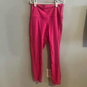 neon pink lululemon leggings